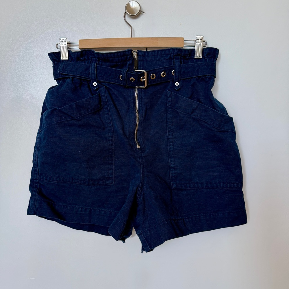 Banana Republic Dark Blue High-Waist Shorts